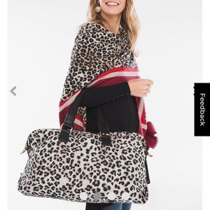 Leopard print travel bag